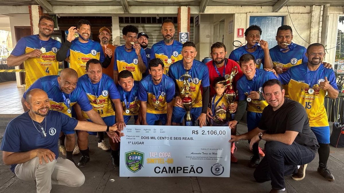 União Telemont, campeã da 14ª Copa SINTTEL-GO 2026