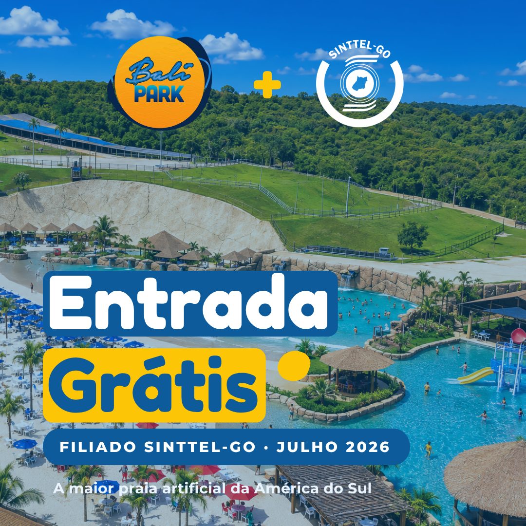 Bali Park - Entrada Grátis para filiados SINTTEL-GO em julho de 2026